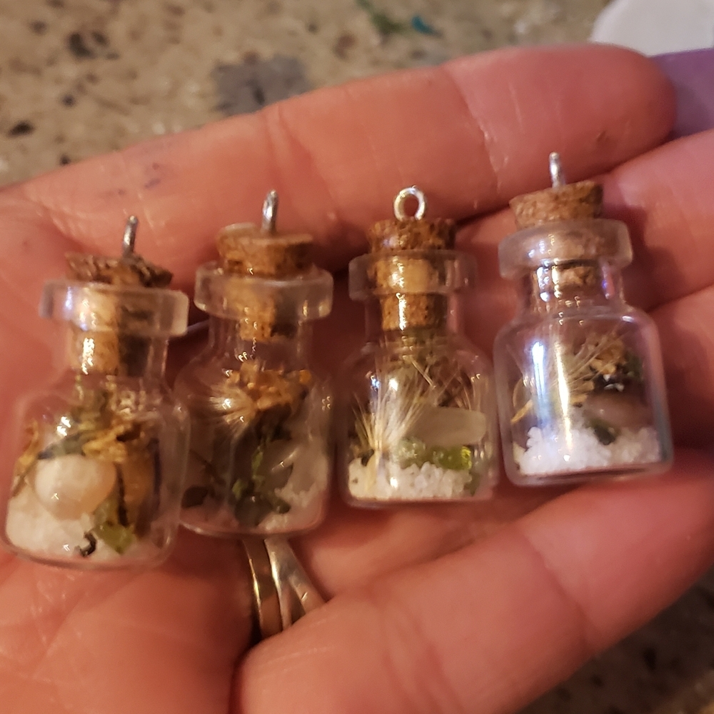 Custom made *Wish* bottle necklace!
